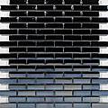 SomerTile 12-inch Obsidian Subway Mirrored Glass Wall Mosaic Tile Sheets (Case of 10)