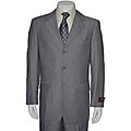 Carlo Lusso Men's 3-button Solid Medium Grey Suit