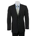 Nautica Men's 2-button Black Wool Suit