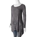 California Bloom Women's Charcoal Long-sleeve Sublimation Tunic