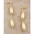Gold Vermeil Long Rice Duet Earrings (Italy)