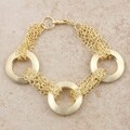 Vermeil Open Circles Link Bracelet (Italy)