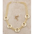 Gold Vermeil Open Circles Link Necklace (Italy)