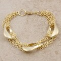 Gold Vermeil Open Teardrops Link Bracelet (Italy)