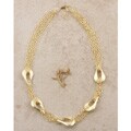 Vermeil Open Teardrops Link Necklace (Italy)