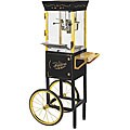 Vintage Collection Old Fashioned Movie Time Black Popcorn Cart