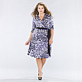 Kiyonna Clothing Women's Plus Size Fierce Leopard Wrap Dress