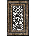 Handcrafted Modern Lear Leather Rug (5' x 8')