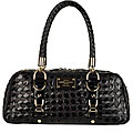 Versace Vernice and Vitello Black Handbag