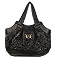 Versace Ricamata Black Nappa Tote