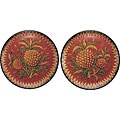 Red Hospitality Plates (Set of 2)