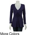 M by M. Kalan Women's Puckered-front Knit Top