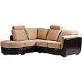 Newport Brown and Beige Sectional Sofa