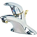Moen One Handle Chrome with Polished Brass Centerset Lavatory Faucet