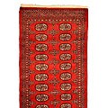 Hand-knotted Bokhara Red Wool Rug (2'2 x 6')