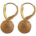 14k Pink Gold Ball Drop Earrings