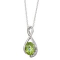 Beyond Silver Peridot and Diamond Necklace