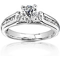 14k White Gold 3/4ct TDW Round Engagement Diamond Ring (HI, I1-I2)