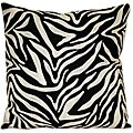 Embroidered Crewel Zebra Cotton Throw Pillow