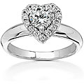 14k Gold 3/4ct TDW Diamond Heart-shape Engagement Ring (HI, I1-I2)