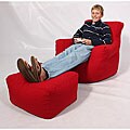 Kids Club Red Bean Bag Arm Chair Lounge Set