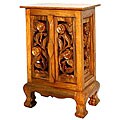 Acacia Wood Handmade Vintage 'Roses' Nightstand/ Cabinet (Thailand)