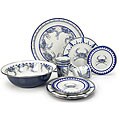 Blue Crab 14-piece Enamelware Dining Set