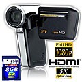 SVP T1000 1080p HD 2.5-inch LCD Digital Camcorder and 8GB SD Card