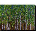 Laura E White 'Birches' Canvas Giclee Art
