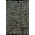 Set of 2 Hand-knotted Grey Wool Royal Rugs (2' x 3')