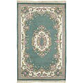 Hand-knotted Aubusson NZ Wool Rug (7'6 x 9'6 Oval)