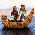 Ceramic 'Nativity in a Canoe' Figurine (Peru)