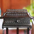 Ebony Wood 'Ebony Elegance' Jewelry Box (India)