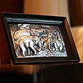 'Waterfall Rendezvous' Framed Repousse Panel (Thailand)