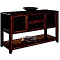 Patterson Wood and Faux Leather Sofa Table