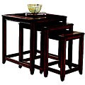 Patterson Wood and Faux Leather Nesting Tables