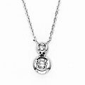 14k White Gold Bezel-set Diamond Necklace (H-I, I1)