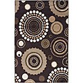 Heat-set Brown Napier Rug (7'6 x 10'6)