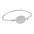 Sterling Silver Oval Baby Bangle Bracelet