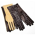 Portolano Women's Polka-dot Leather Gloves