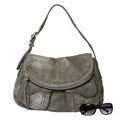 Lucky Brand Hazy Grey Suede Hobo-style Bag