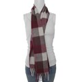 Adi Designs Cashmere/ Wool Blend Fringed Plaid Scarf
