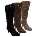 Anne Michelle by Journee Women's Microsuede Slouchy Boots