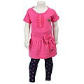 US Polo Toddler Girl's 2-piece Ruffle Tunic and Legging Set
