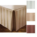 Tailored Damask 410 Thread Count Stripe Bed Skirt