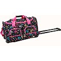 Rockland Peace Sign 22-inch Rolling Duffel Bag