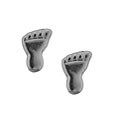 14k White Gold Foot Stud Earrings