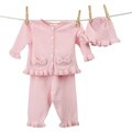 Small Treasures Newborn Girls' 2-piece Sweater and Hat Set