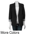 La Classe Couture Women's No Button Boyfriend Blazer