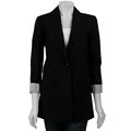 La Classe Couture Women's Longer 3-pocket Boyfriend Blazer